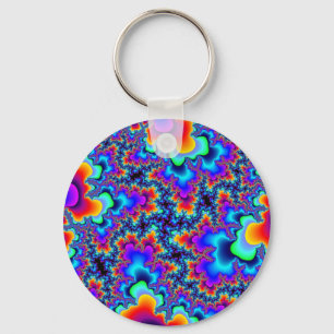 Rainbow Fractal Keychain