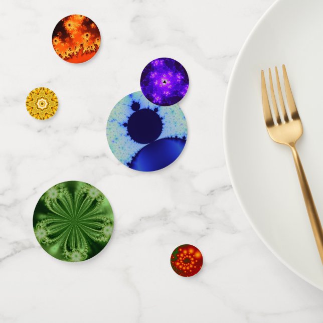 Rainbow Fractals Confetti (Group)