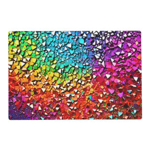 Rainbow Fragment Mosaic Placemat