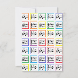Rainbow Framed Musical Squares