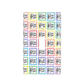 Rainbow Framed Musical Squares Light Switch Cover