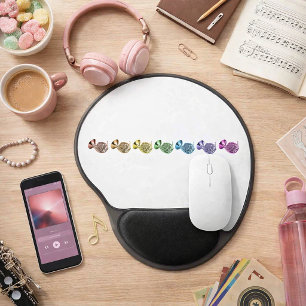 Rainbow French Horn for Musicians Gel Mouse Pad