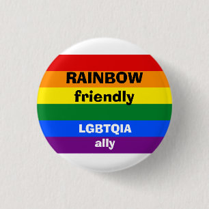 Rainbow Friendly LGBTQIA Ally Pin