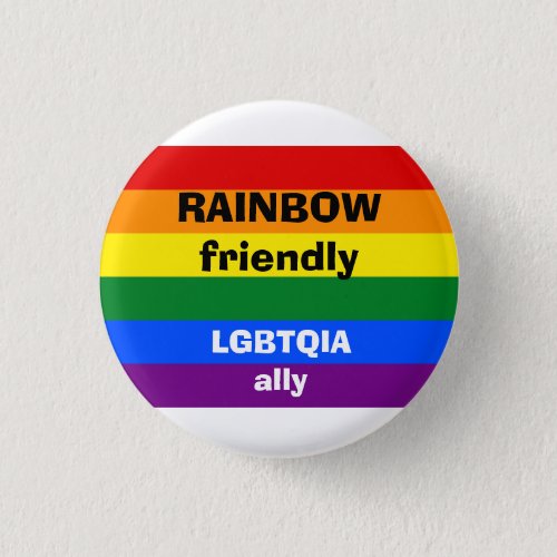 Rainbow Friendly LGBTQIA Ally Pin