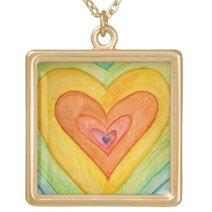 Rainbow Friendship Hearts Jewelry Necklace Pendant