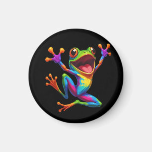 Rainbow Frog Magnet
