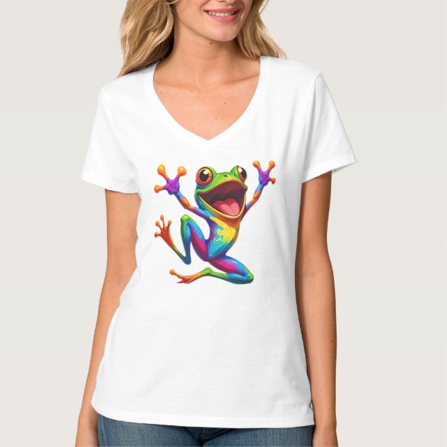Rainbow Frog  T-Shirt (Front)