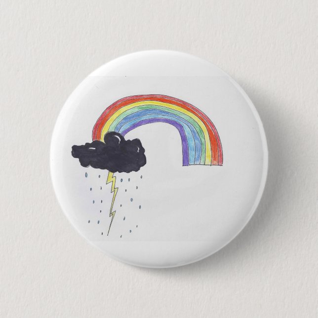 Rainbow from a Black Cloud Button (Front)
