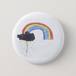 Rainbow from a Black Cloud Button