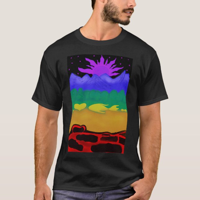 Rainbow from Heaven to Hell T-Shirt (Front)