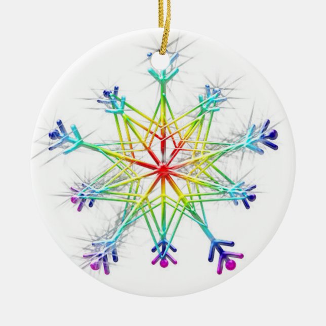 Rainbow Frost 3 Ornament (Front)