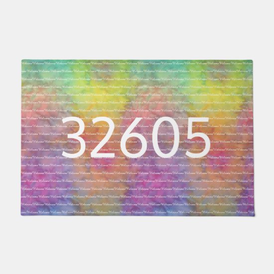 [Rainbow Frost] Multi-Colored Tie-Dye Welcome Doormat