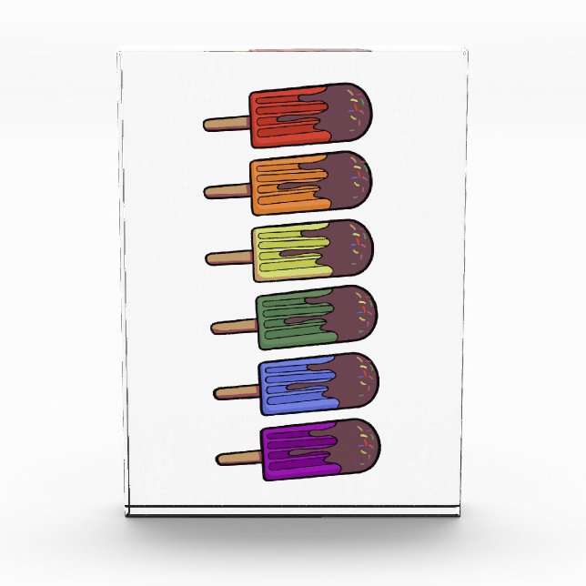 Rainbow Frozen pop Parade Acrylic Award (Front)