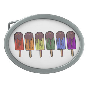 Rainbow Frozen pop Parade Belt Buckle