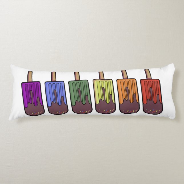 Rainbow Frozen pop Parade Body Pillow (Front)