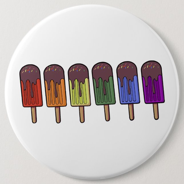 Rainbow Frozen pop Parade Button (Front)