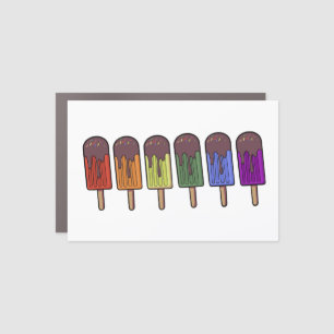 Rainbow Frozen pop Parade Car Magnet