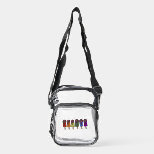 Rainbow Frozen pop Parade Clear Crossbody Bag