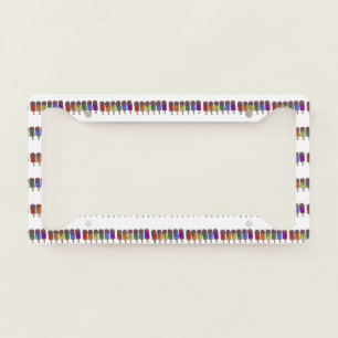 Rainbow Frozen pop Parade License Plate Frame