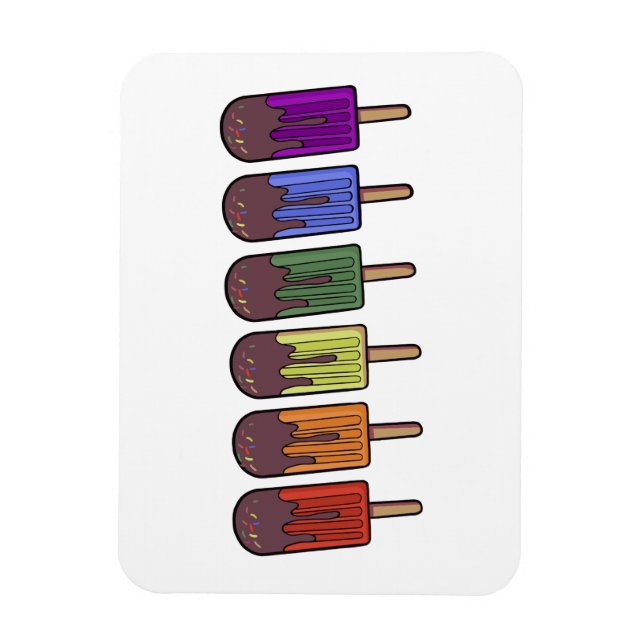 Rainbow Frozen pop Parade Magnet (Vertical)