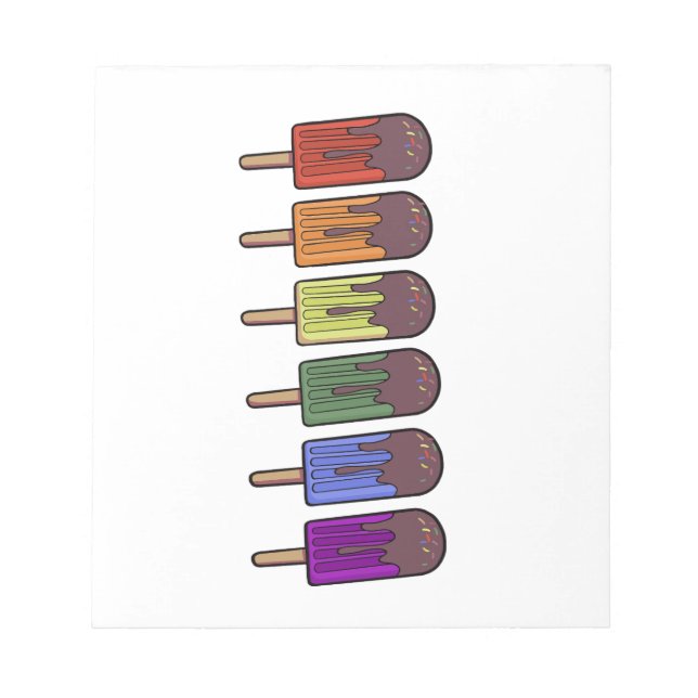 Rainbow Frozen pop Parade Notepad (Front)