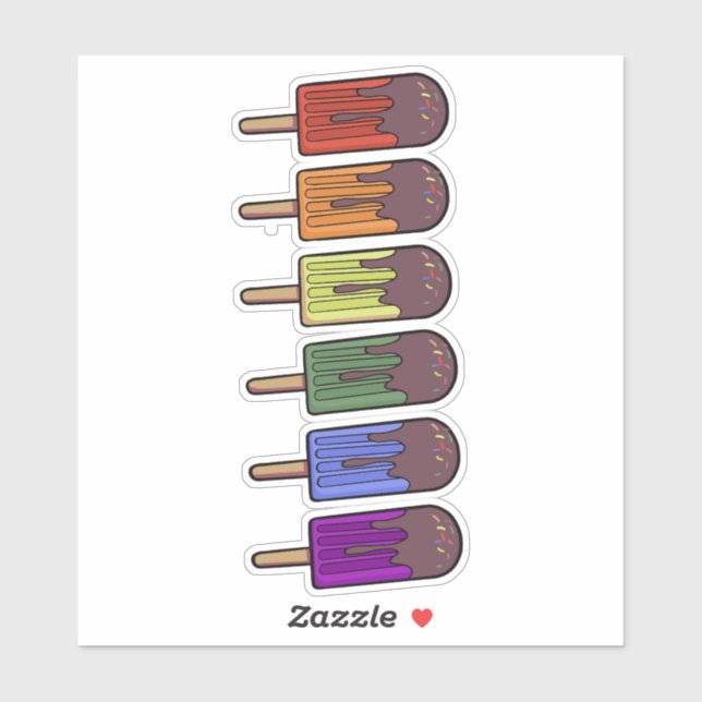 Rainbow Frozen pop Parade Sticker (Sheet)