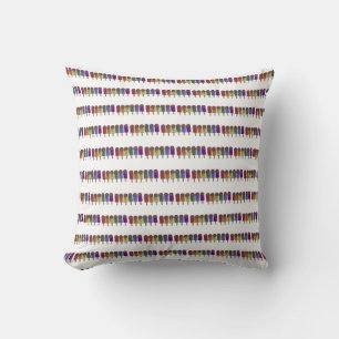 Rainbow Frozen pop Parade Throw Pillow