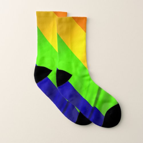 Rainbow fun kids color design socks