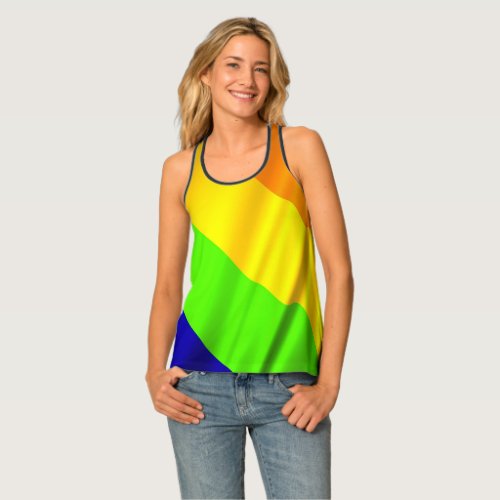 Rainbow fun kids color design tank top