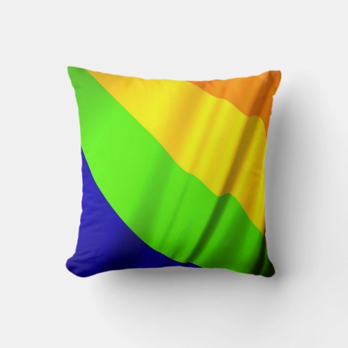 Rainbow fun kids color design throw pillow