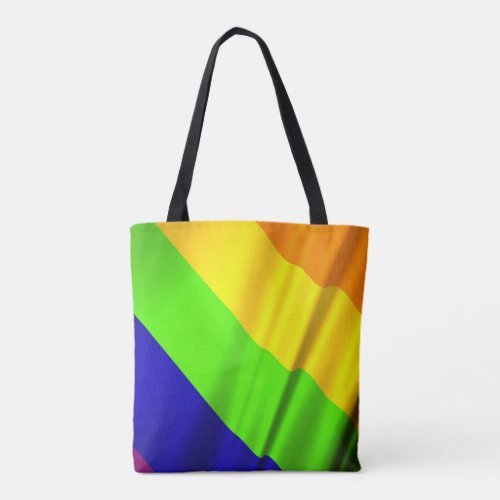 Rainbow fun kids color design tote bag