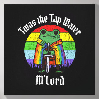Rainbow Funny Frog Knight Twas The Tap Water Mlord Canvas Photo Tile