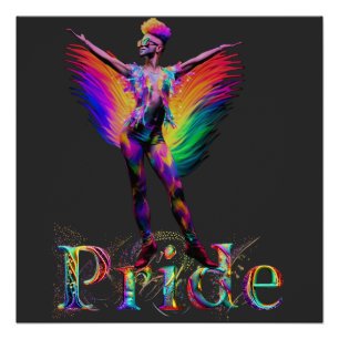 Rainbow Fusion: A Gay Pride Statement Poster