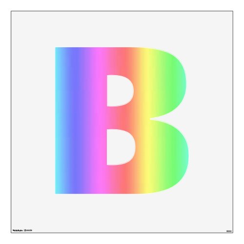 Rainbow Fusion Wall Decal Letter B Large