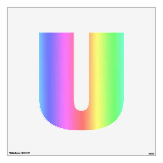 Rainbow Letter U Gifts on Zazzle