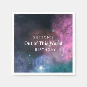 Rainbow Galaxy Birthday Napkins