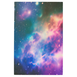 Rainbow Galaxy Blooming Metal Wall Art