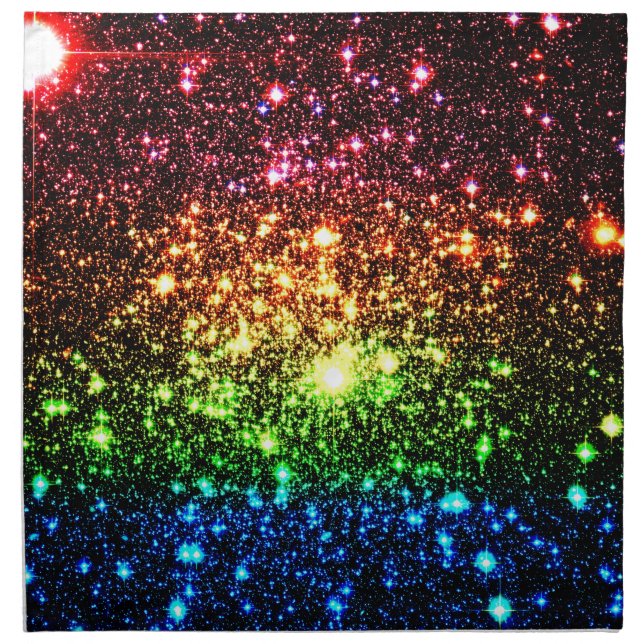 Rainbow Galaxy Cloth Napkin (Front)