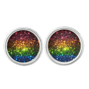 Rainbow Galaxy Cuff Links