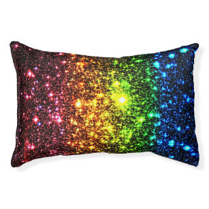 Rainbow Galaxy Dog Bed