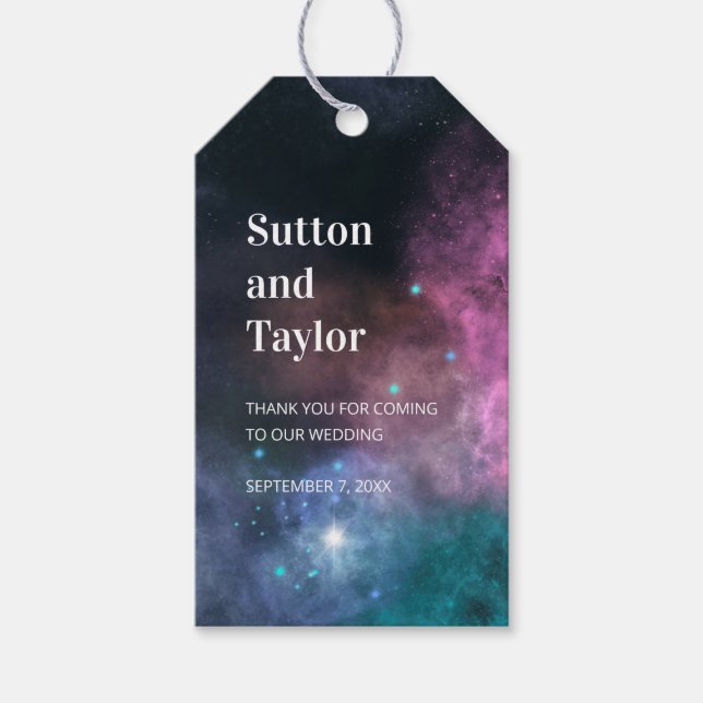 Rainbow Galaxy Gift Tags (Front)