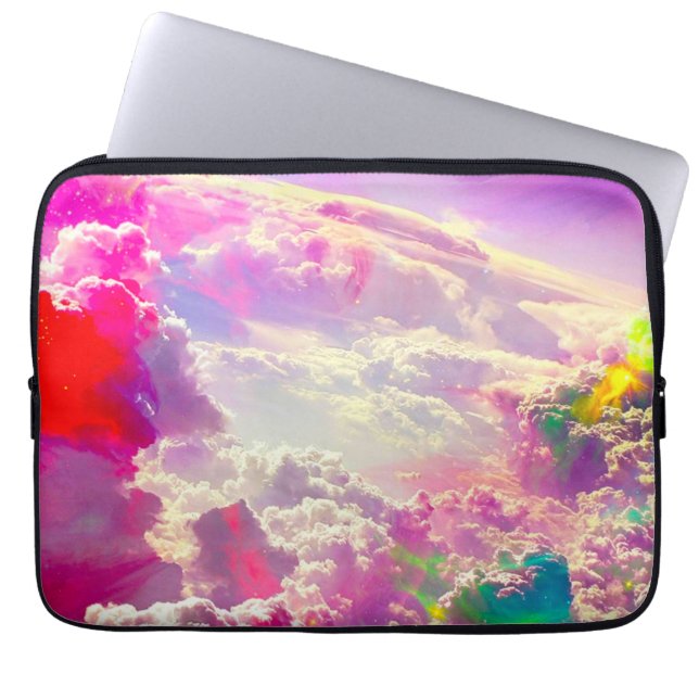 rainbow galaxy laptop sleeve (Front)