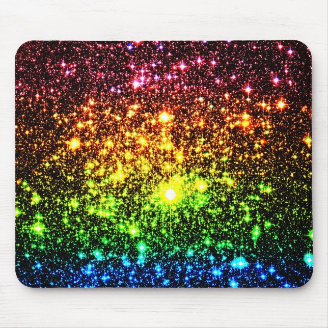 Rainbow Galaxy Mouse Pad (Front)