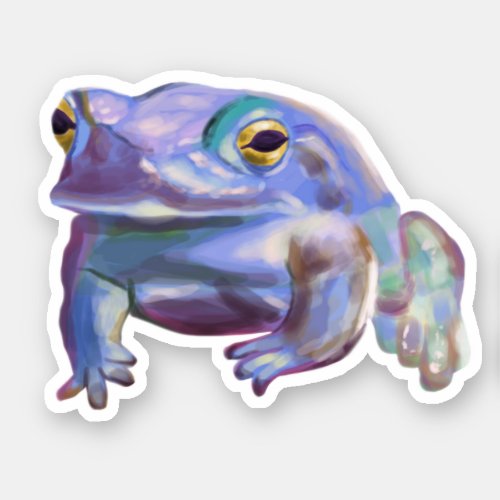 Rainbow Galaxy Multicolor Cute Frog Sticker