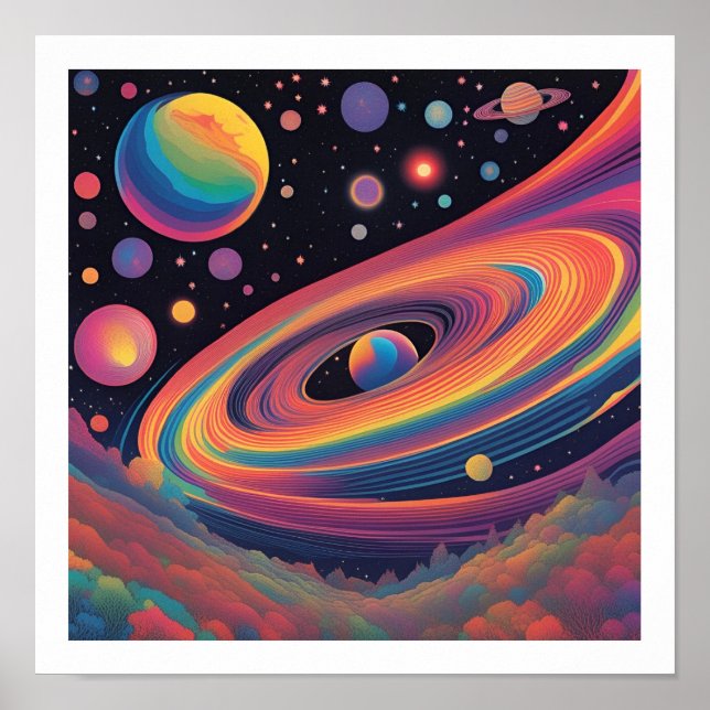 Rainbow Galaxy Poster (Front)