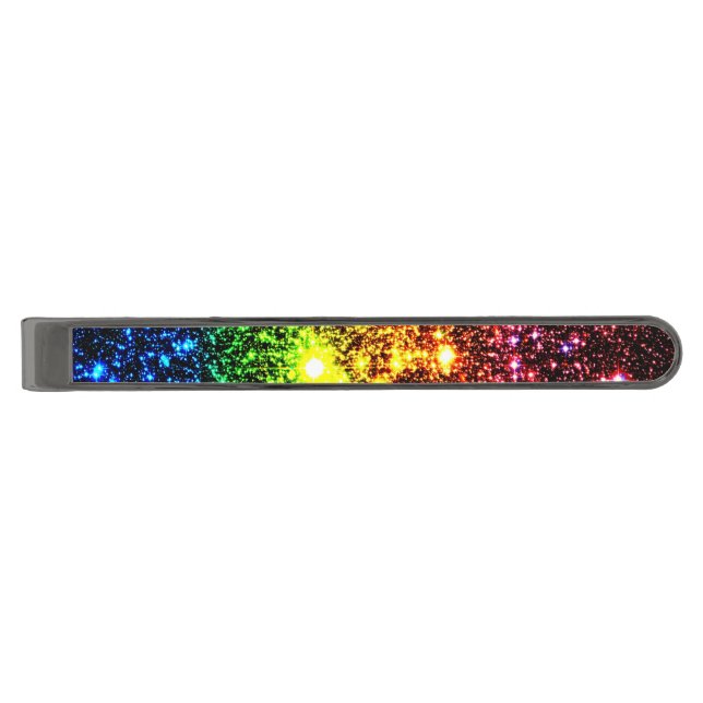 Rainbow Galaxy Tie Clip (Front)