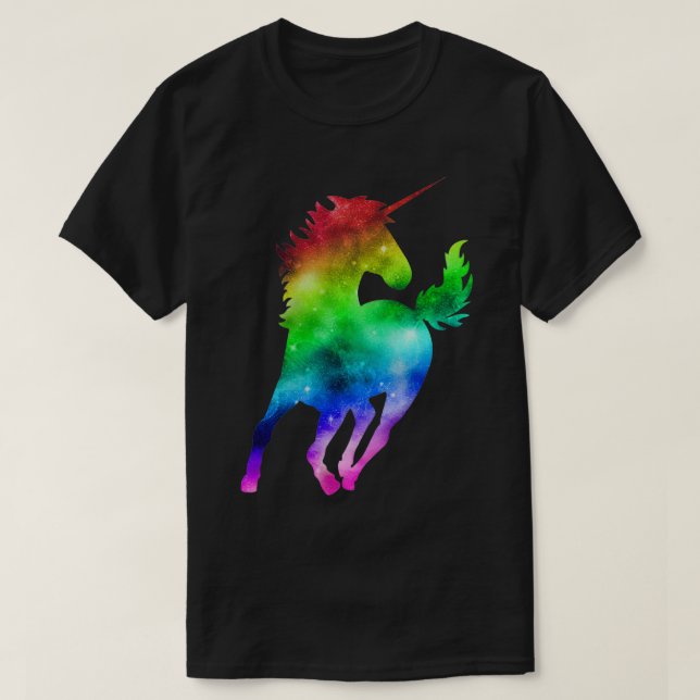Rainbow Galaxy Unicorn Essential T-Shirt (Design Front)