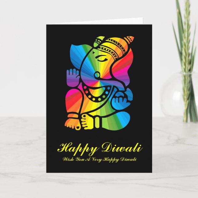 Rainbow Ganesha Card (Front)