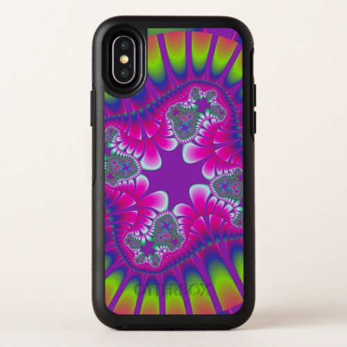 Rainbow Gardenia Flower OtterBox Symmetry iPhone X Case