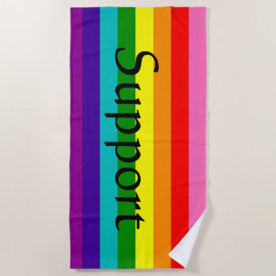 Rainbow, Gay and sympathizers Beach Towel